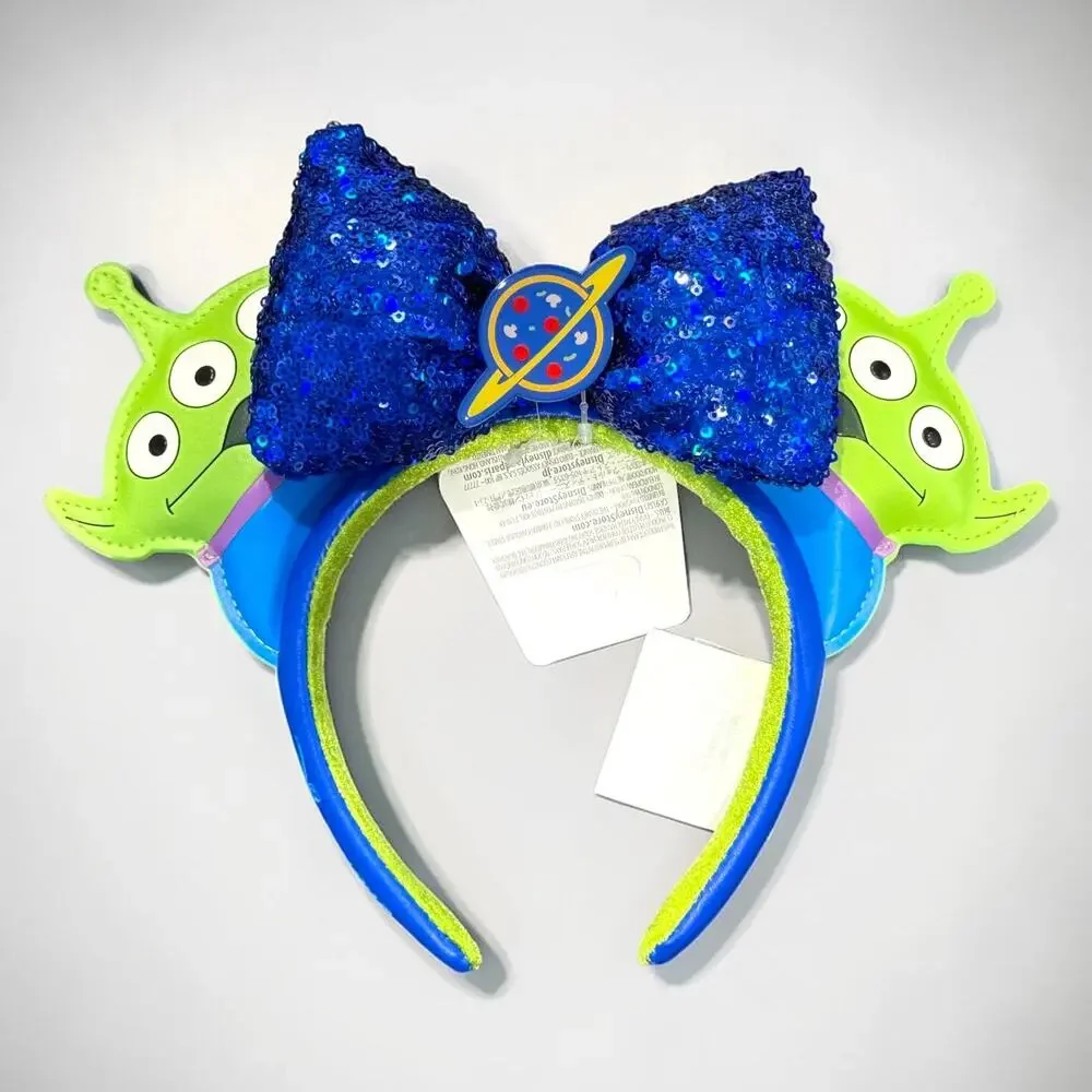 Disneyland Paris Toy Story Alien Ears Headband Sequin Bow NWT
